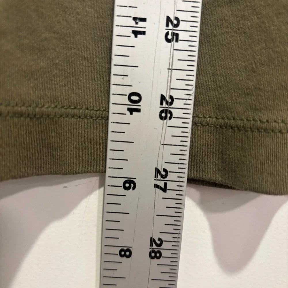 Banana Republic Luxe Touch Tee Mens Medium Olive Green 100% Cotton Short Sleeve